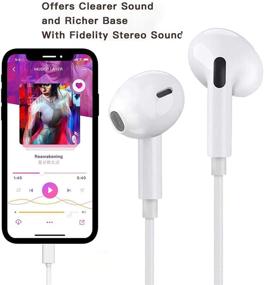 img 3 attached to Enhanced iPhone Earbuds with Lightning 🎧 Connector Featuring Built-in Microphone & Volume Control