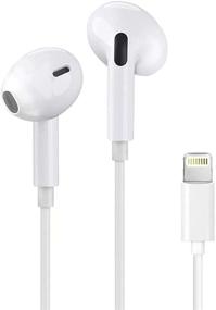 img 4 attached to Enhanced iPhone Earbuds with Lightning 🎧 Connector Featuring Built-in Microphone & Volume Control