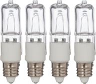 simba lighting halogen e11 t4 50w 560lm 120v light bulb (4 pack) - ideal for chandeliers, pendants, table lamps, cabinet lighting - warm white 2700k dimmable logo