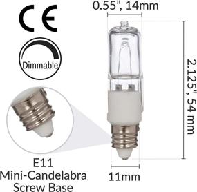img 3 attached to Simba Lighting Halogen E11 T4 50W 560lm 120V Light Bulb (4 Pack) - Ideal for Chandeliers, Pendants, Table Lamps, Cabinet Lighting - Warm White 2700K Dimmable