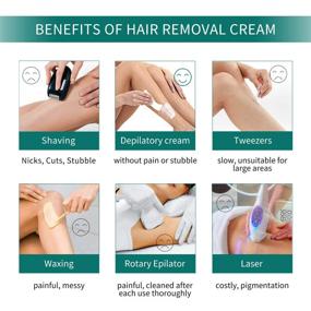 img 2 attached to 💆 PanMeiSi Premium Hair Removal Cream: Gentle Depilatory Solution for Sensitive Skin, Underarms, Legs & Bikini Body - Skin Friendly Aloe-Based Hair Remover Cream for Men and Women