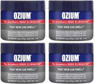 🌬️ ozium odor eliminating gel 4.5 oz. for homes, cars, offices and more - new car scent, 4 pack logo