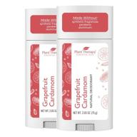 🍃 plant therapy natural deodorant aluminum free grapefruit cardamom 2-pack: effective odor control, wetness absorption, paraben free, non-gmo - cruelty free and gmp compliant logo