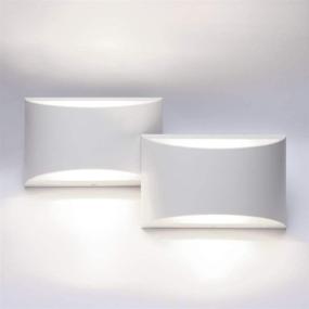 img 4 attached to 🔆 Aipsun Indoor Aluminum Modern LED Wall Sconce Set of 2 - Up and Down Wall Mount Light for Living Room Bedroom Hallway - Cool White 6000K (with G9 Bulbs)