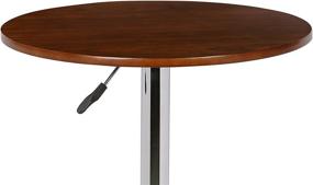 img 1 attached to 🔧 Optimize Product Title: Armen Living Bentley Pub Table with Walnut Wood and Chrome Finish - Adjustable Height