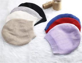 img 2 attached to 🎁 WaySoft Women's 100% Cashmere Beanie in a Gift Box - Oversized Beanie Hat for Women