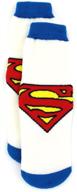 🦸 superman slipper socks for boys (toddler/little kid/big kid) logo