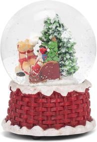 img 1 attached to 🎅 Kurt S. Adler 100MM Musical Santa on Sleigh Waterglobe: Mesmerizing Holiday Decoration in Multicolor