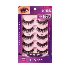 img 4 attached to 💫 Enhance Your Look with KISS I ENVY Multi Pack Eyelashes - 3D So Wispy 06 KPEM65