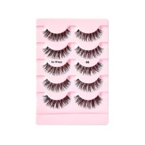 img 1 attached to 💫 Enhance Your Look with KISS I ENVY Multi Pack Eyelashes - 3D So Wispy 06 KPEM65