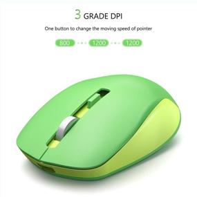 img 2 attached to 🖱️ seenda 2.4G Wireless Mouse: Portable Green Optical Mice for Laptop & PC, Nano Receiver, Adjustable DPI