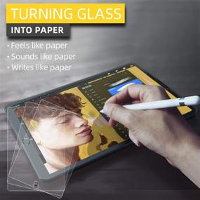 img 3 attached to 📱 Paper-Like Screen Protector for New iPad 9th/8th/7th Generation 10.2 inch 2021/2020/2019, Enhances Drawing and Writing Experience, Minimizes Glare, Protects Against Scratches, Compatible with Apple Pencil