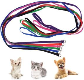 img 4 attached to 🐶 Pack of 6 Dog Slip Lead D-Ring Kennel Nylon Ropes for Pet Control, Grooming, Shelter Rescues, and Doggy Daycare