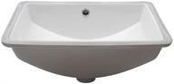 mocoloo 20x15 rectangular porcelain white undermount bathroom sink - 7.5 inch deep curved bottom with overflow, small square lavatory vanity sink mounted under the counter logo