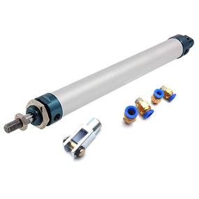 img 4 attached to Sydien MAL Series 25Mm Bore 200Mm Stroke Double Acting Single Rod Pneumatic Cylinder With Y Connector And 4Pcs Pneumatic Quick Fitting