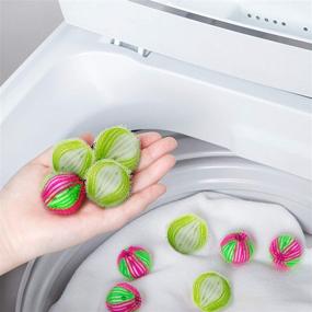 img 1 attached to POUMANNI Pet Hair Remover for Laundry: 12 PCS Washing Balls - Reusable Dryer Balls and Lint Remover for Laundry