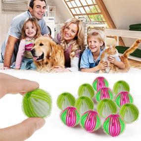 img 3 attached to POUMANNI Pet Hair Remover for Laundry: 12 PCS Washing Balls - Reusable Dryer Balls and Lint Remover for Laundry