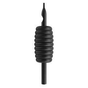 img 1 attached to 🖋️ ITATOO 20PCs Assorted Sterilized Disposable Tattoo Tubes - Black Rubber Soft Grips - 5 & 7 Round Tips - 25mm Size - 1 Inch (N508-7-5RT+7RT)