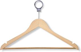 img 2 attached to 🧥 HoneyCanhDo HNG-01733 Maple Hotel Suit Hangers - 24-Pack