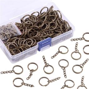 img 4 attached to Keadic 450Pcs Assorted Keychain Jewelry