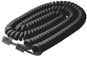 img 1 attached to 📞 Steren 302-007BK Coiled Handset Cord in Black - Landline Telephone Accessory