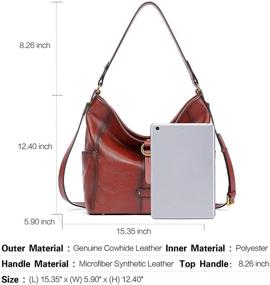 img 1 attached to Handbags Designer Genuine Leather Shoulder