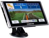 🗺️ carrvas gps navigation system for car, 2021 map 7inch truck gps navigation, spoken turn-by-turn directions, speed warning, usa, canada, mexico, lifetime maps update logo