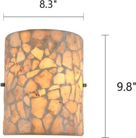 img 3 attached to 🔆 Enhance Your Space with ARTZONE Tiffany Wall Sconces: Natural Stone Mosaic Wall Light for Bedroom and Corridor