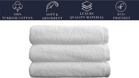 img 1 attached to 🛀 Classic Turkish Towels: Luxury White Bath Sheets for Adults - 3 Piece Set, 30 x 60 Inches - 100% Cotton, Soft & Super Absorbent
