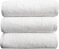 🛀 classic turkish towels: luxury white bath sheets for adults - 3 piece set, 30 x 60 inches - 100% cotton, soft & super absorbent logo