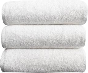 img 4 attached to 🛀 Classic Turkish Towels: Luxury White Bath Sheets for Adults - 3 Piece Set, 30 x 60 Inches - 100% Cotton, Soft & Super Absorbent