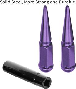 img 2 attached to Purple Lug Nuts Spiked M12X1