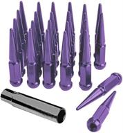 purple lug nuts spiked m12x1 logo