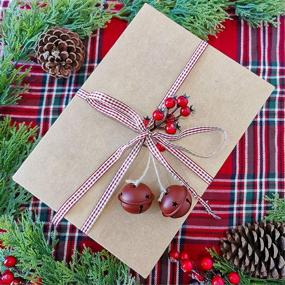 img 2 attached to 🔔 30 Pcs Rustic Burgundy Jingle Bells with Star Cutouts for Christmas Tree Decorations - Holiday DIY Crafts & Ornaments