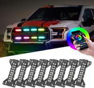 🚗 nirider rgb led grille light kit: vibrant strobe & underglow lights for ford raptor, tacoma, 4runner, gmc, chevy - 8 pods logo