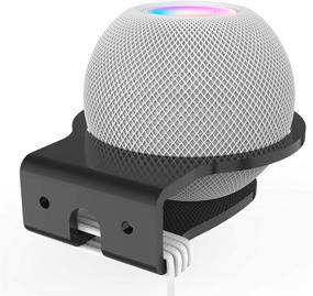 img 3 attached to 🔊 Крепление Yuen на стену для Homepod Mini: Лучший держатель с системой управления проводами для поддержания порядка – прочная полка, простая установка и стабильная подставка для динамиков, черная.