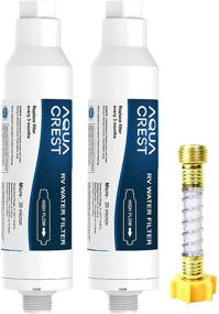 img 4 attached to AQUA CREST RV Inline Water Filter and Hose Protector - NSF Certified, Chlorine Reduction, 💦 Enhanced Taste & Odor for RVs and Marines, Drinking and Washing Filter with Flexible Hose Protector