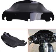 🛒 покупка ветрового стекла wave высотой 9 дюймов для harley flht flhtc flhx touring 2014-2020 в черном цвете логотип