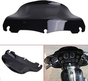 img 4 attached to 🛒 Покупка ветрового стекла Wave высотой 9 дюймов для Harley FLHT FLHTC FLHX Touring 2014-2020 в черном цвете