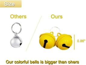 img 3 attached to 🔔 Colorful 20-Pack Pet Collar Bells: Big, Strong and Loud Bell for Potty Training, Charm for Collars and Necklace Pendant