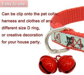 img 1 attached to 🔔 Colorful 20-Pack Pet Collar Bells: Big, Strong and Loud Bell for Potty Training, Charm for Collars and Necklace Pendant