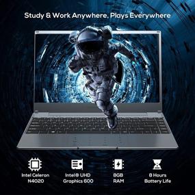 img 3 attached to 💻 Vastking 14” Windows 10 Laptop Computer: 8GB RAM, 256GB SSD, Celeron N4020, FHD 1920 x 1080 Display, 5G WiFi, Compact Design