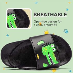 img 2 attached to Lightweight Footbed Sandals for 👦 Boys: Sizes 6.5-7.5 in Sandals for Toddlers