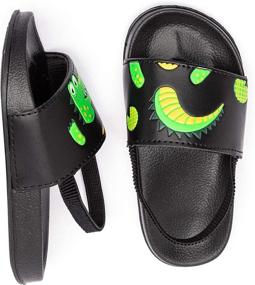 img 4 attached to Lightweight Footbed Sandals for 👦 Boys: Sizes 6.5-7.5 in Sandals for Toddlers