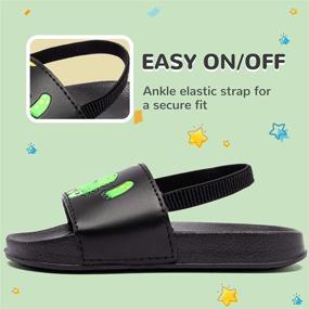 img 1 attached to Lightweight Footbed Sandals for 👦 Boys: Sizes 6.5-7.5 in Sandals for Toddlers