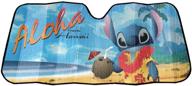 🌞 protect your car from uv rays with plasticolor 003728r01 disney's lilo and stitch accordion sun shade universal bubble logo