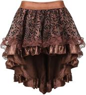 grebrafan steampunk women's tulle multi layered high low midi skirt - perfect for party outfits logo