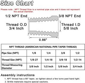 img 3 attached to KOOTANS Reducer Bushing Fitting Adapter