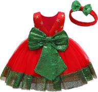 👗 sparkling sequin bowknot flower girl dresses: perfect for pageants, parties, and weddings - sizes 12m-6t logo