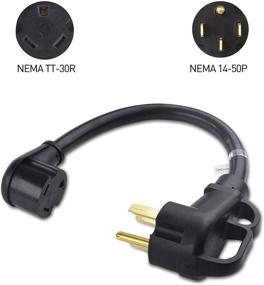 img 3 attached to 🔌 Cable Matters 4 Prong 50 AMP to 30 AMP RV Adapter - 1.5 Feet (NEMA 14-50P to TT-30R), RV Plug and Cord